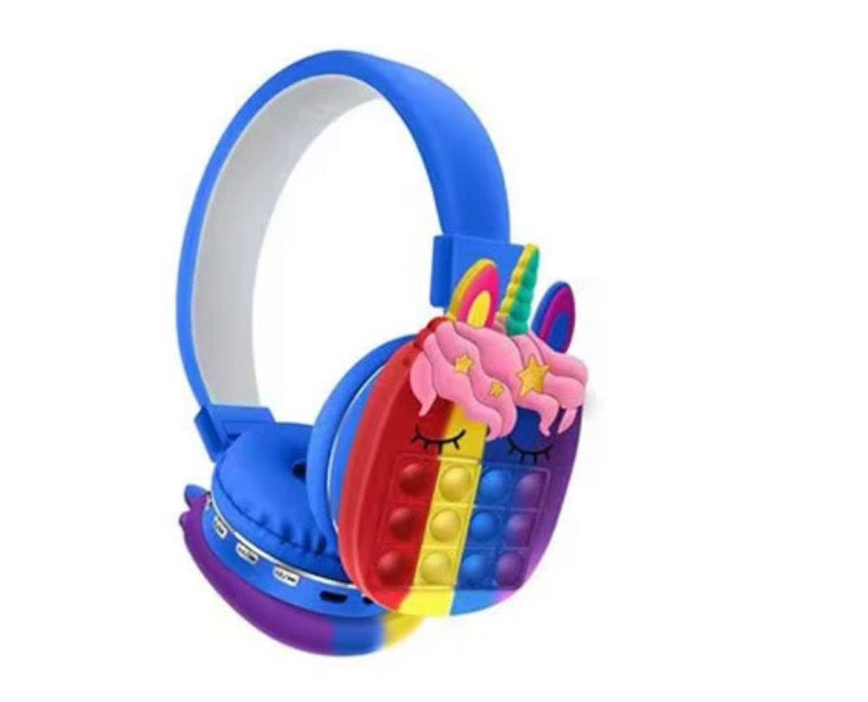 NEW Rainbow Colored Kids Bluetooth Headphones