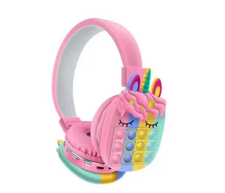NEW Rainbow Colored Kids Bluetooth Headphones