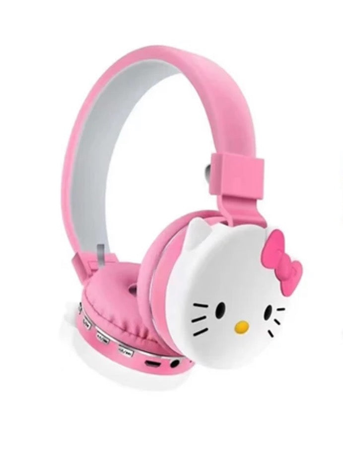 Pink Hello Kitty Kids Bluetooth Headphones